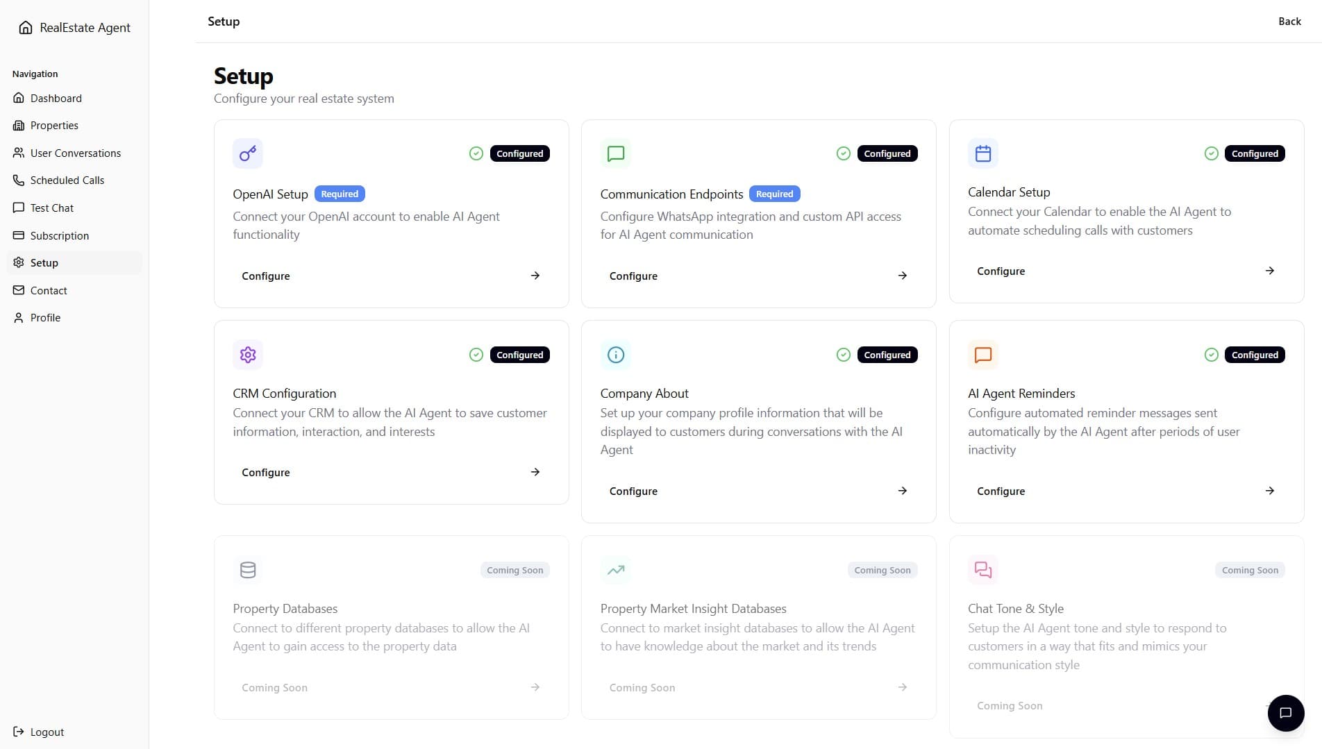 Setup & Integrations